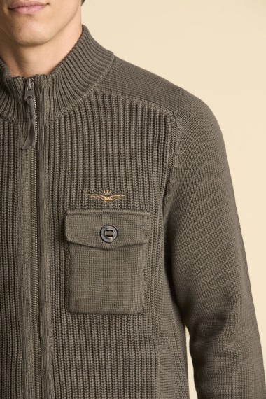 Maglia con zip in cotone costa inglese - Inverno 2025