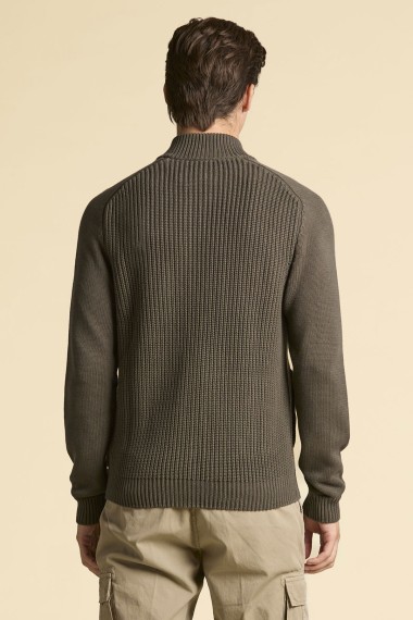 Maglia con zip in cotone costa inglese - Inverno 2025
