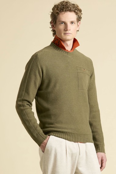 Maglia girocollo misto lana stone washed - Inverno 2025
